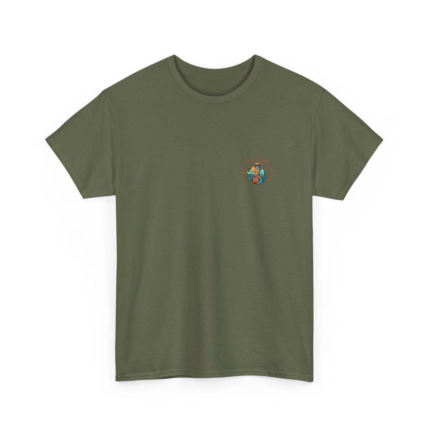"Living the Caribbean Life" Parrot Vacation Tee