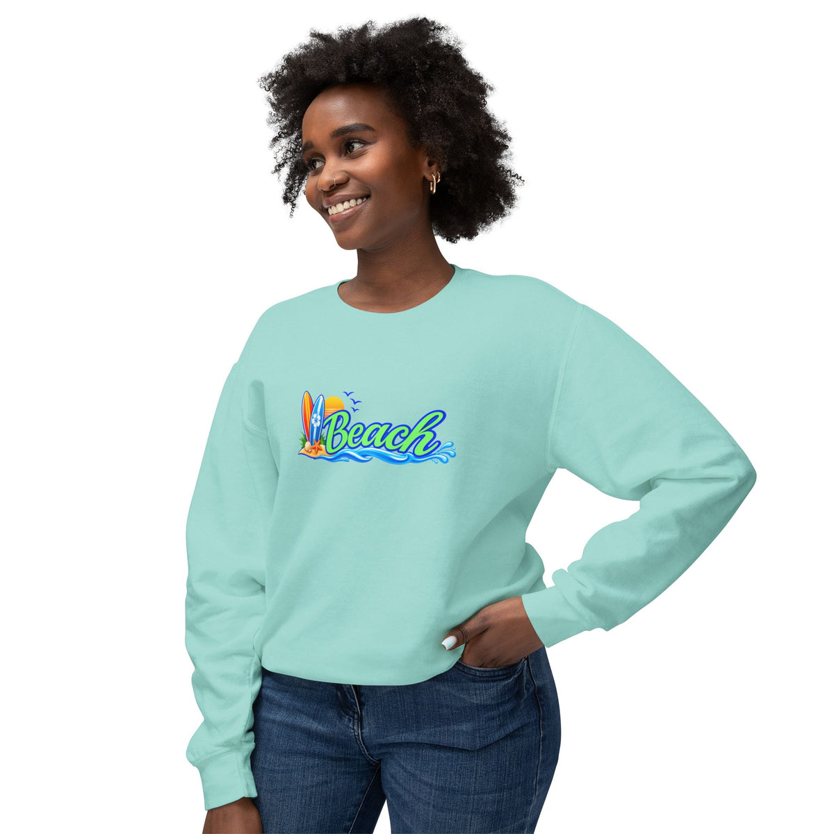 Beach Surf Vibes Crewneck Sweatshirt- Comfort Colors®