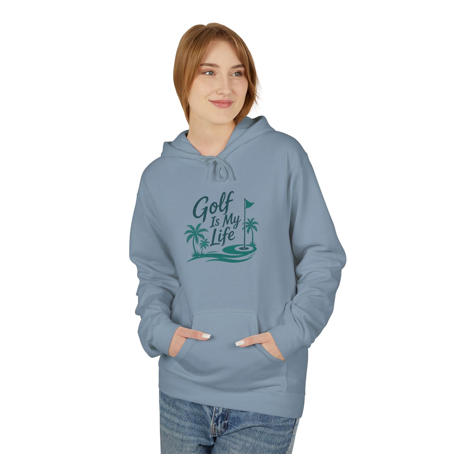 Golf Is My Life Hoodie — Tropical Palm Golf Pullover