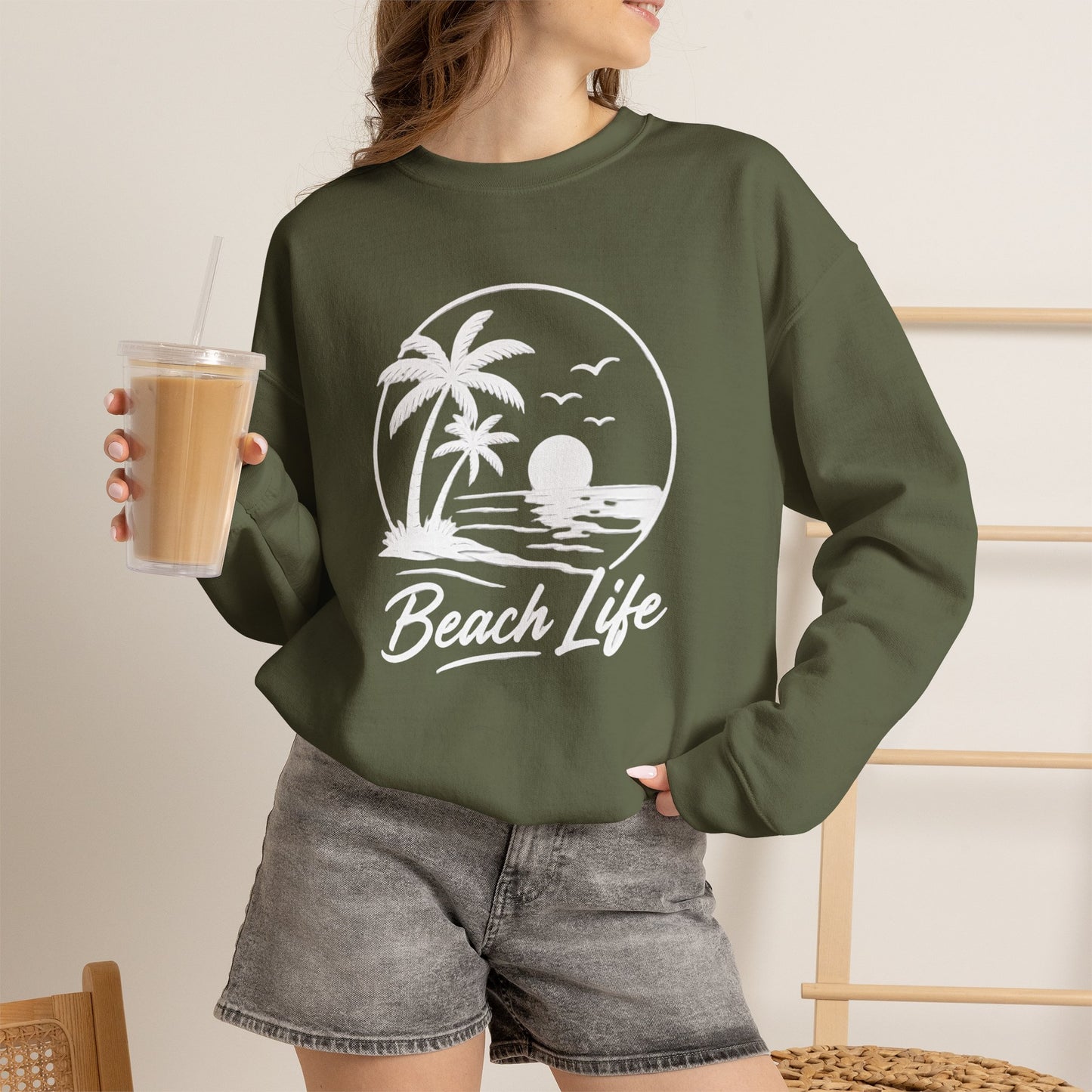 Beach Life Crewneck Sweatshirt