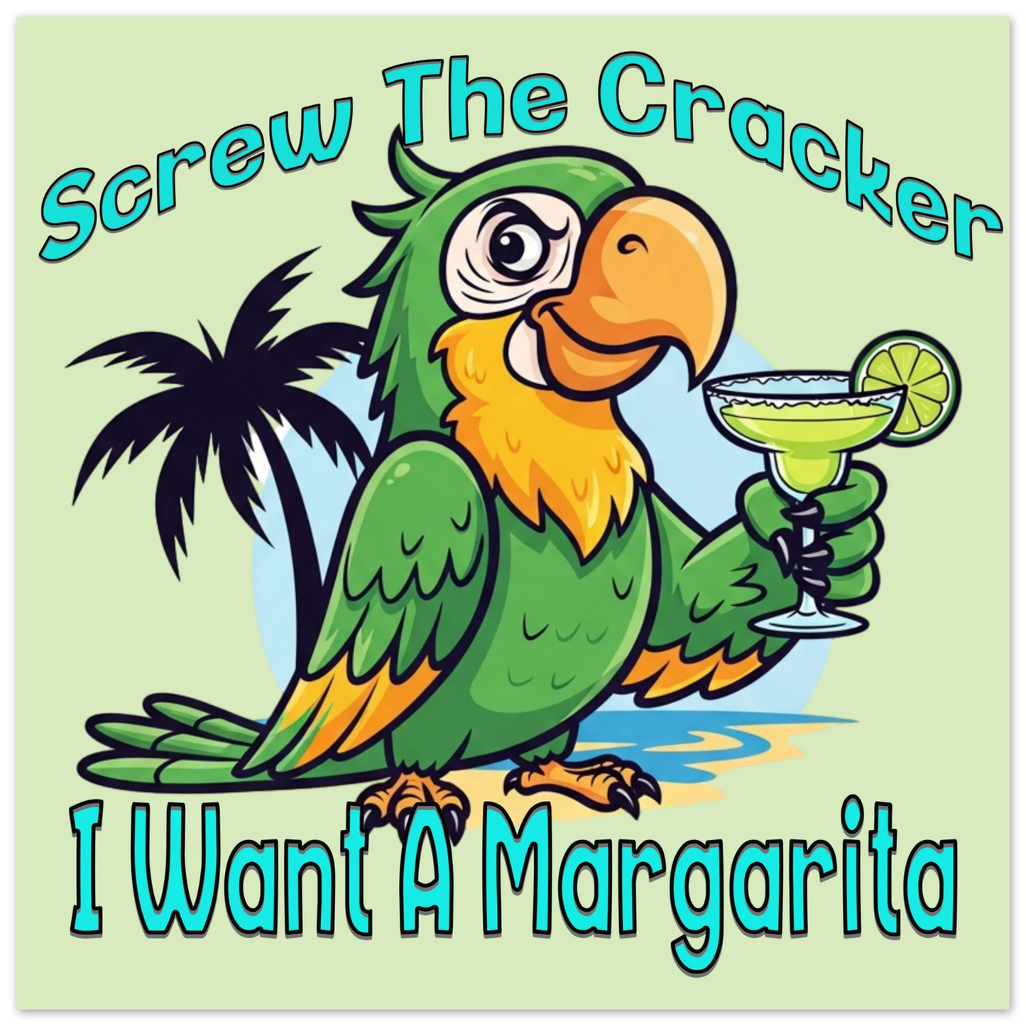 Screw the Cracker Aluminum Wall Print at Caribbean Rays