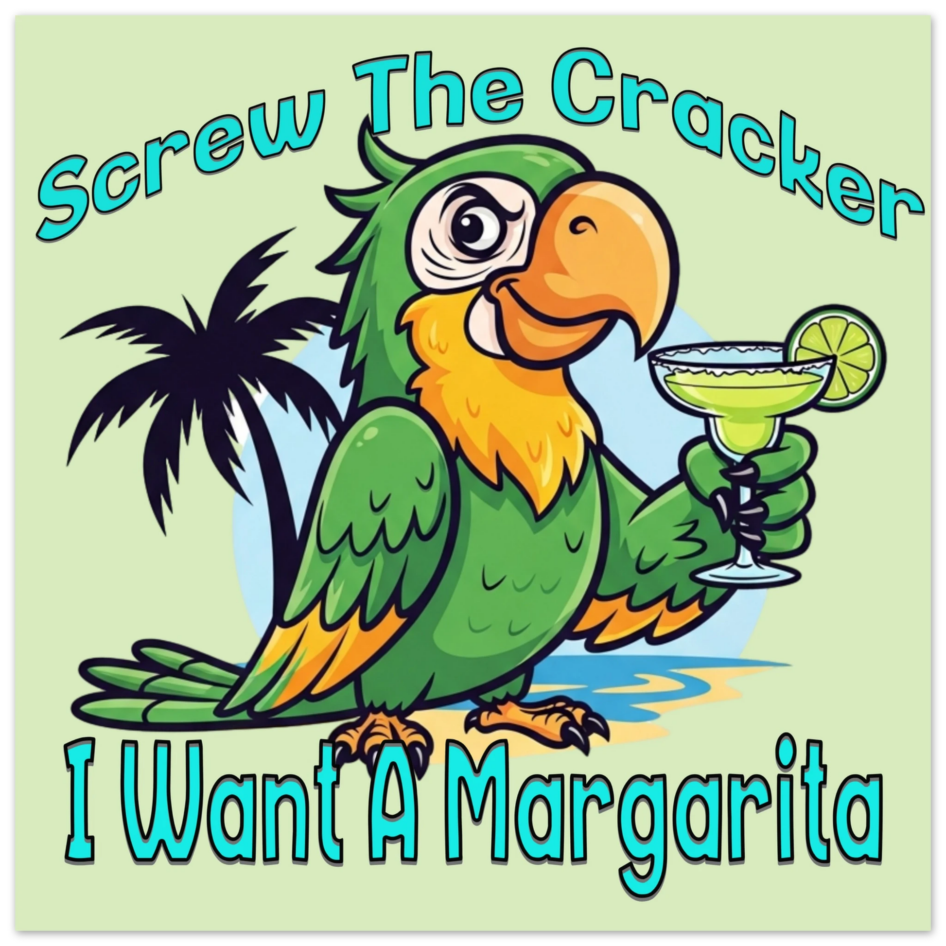 Screw the Cracker Aluminum Wall Print at Caribbean Rays