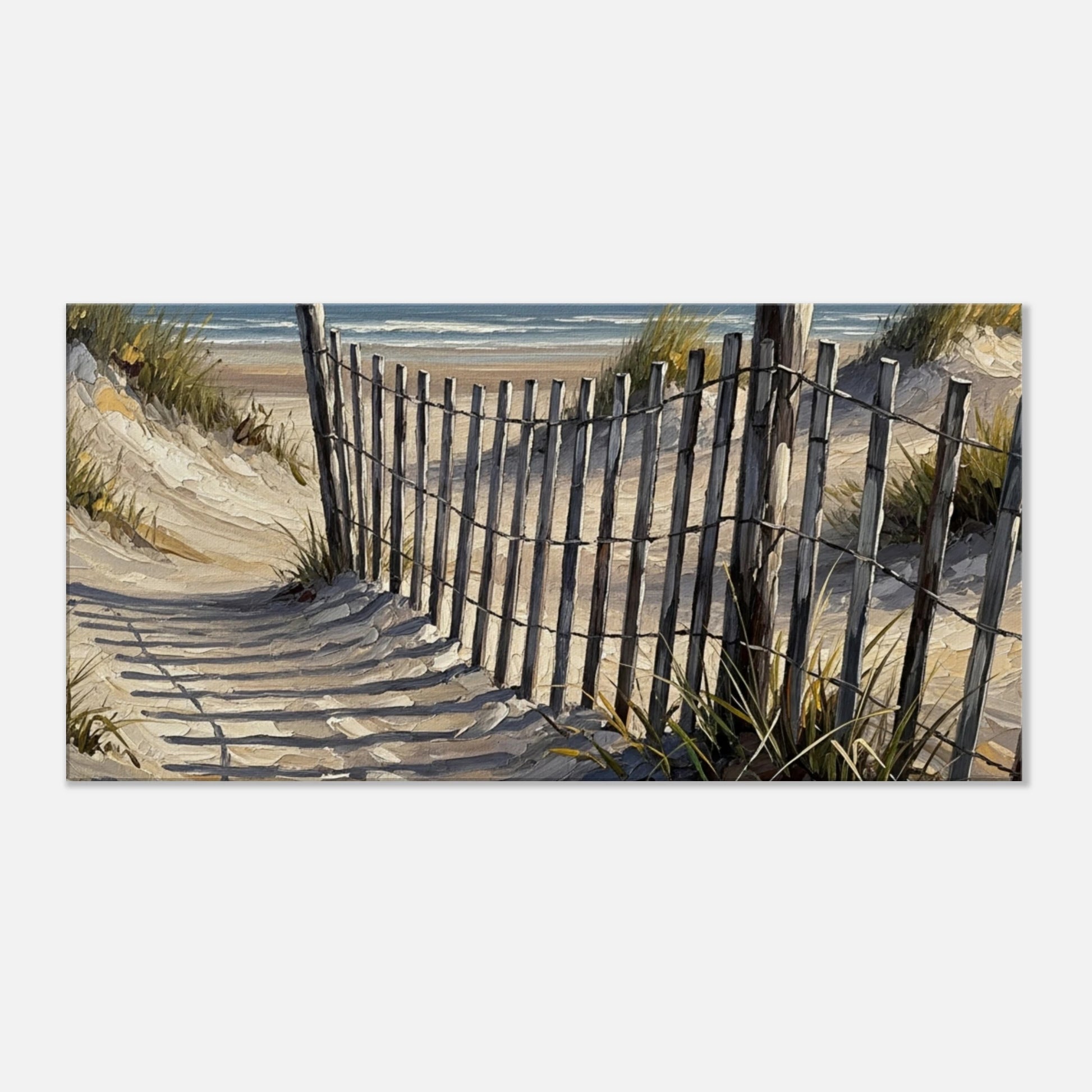 Beach Fence Path Canvas Wall Print at Caribbean Rays 