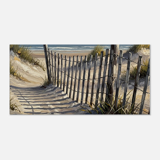 Beach Fence Path Canvas Wall Print at Caribbean Rays 