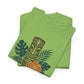 Island State of Mind T-Shirt — Tropical Tiki Tee with Hibiscus & Palm Leaves