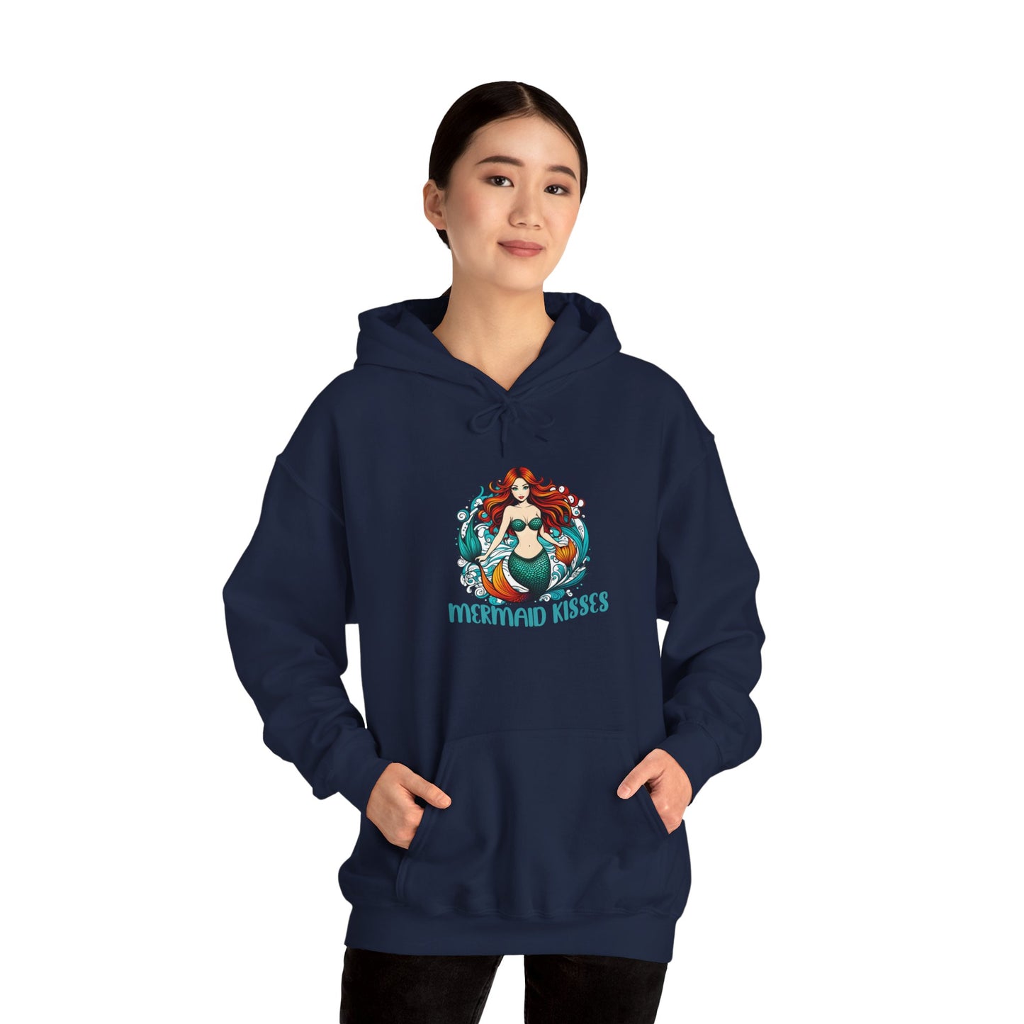 Mermaid Kisses Unisex Hooded Sweatshirt - Cozy Ocean Vibe