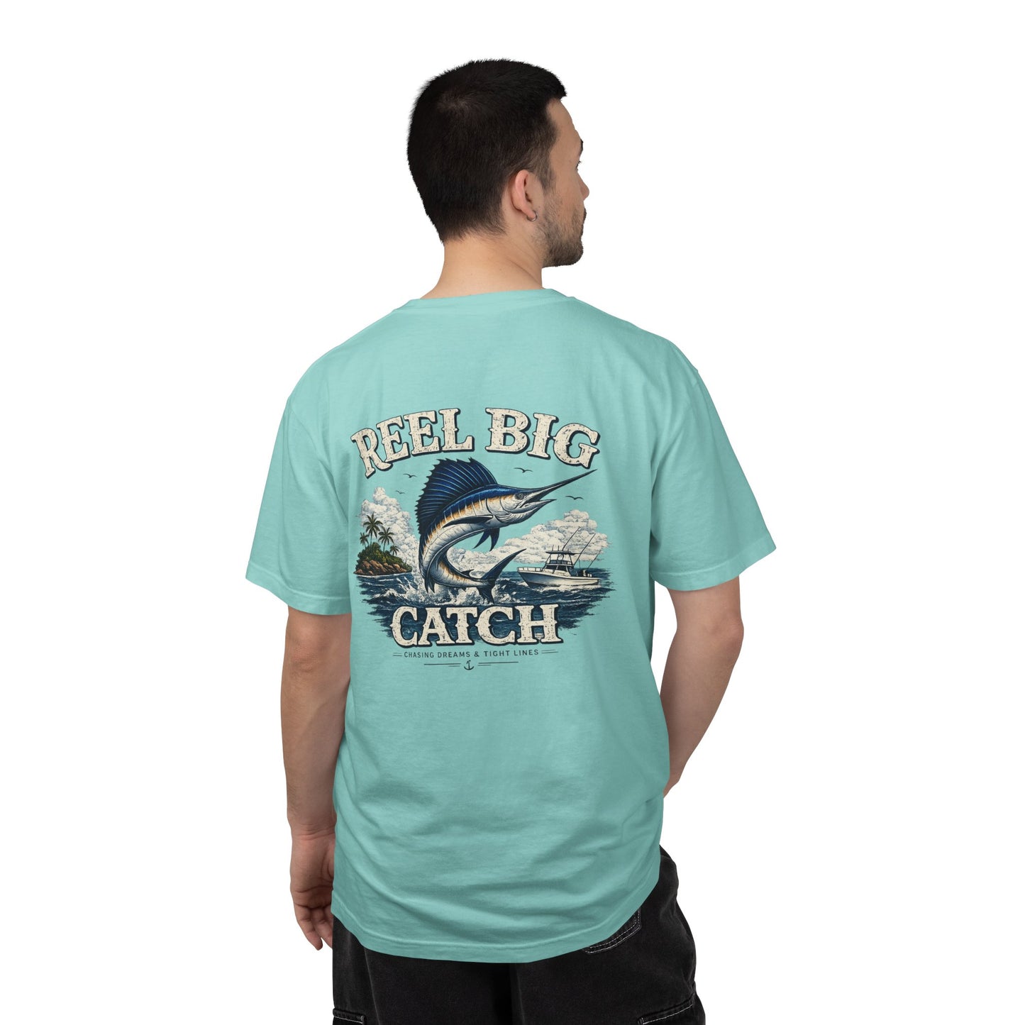 Reel Big Catch Fishing T-Shirt — Sailfish Offshore Angler Tee