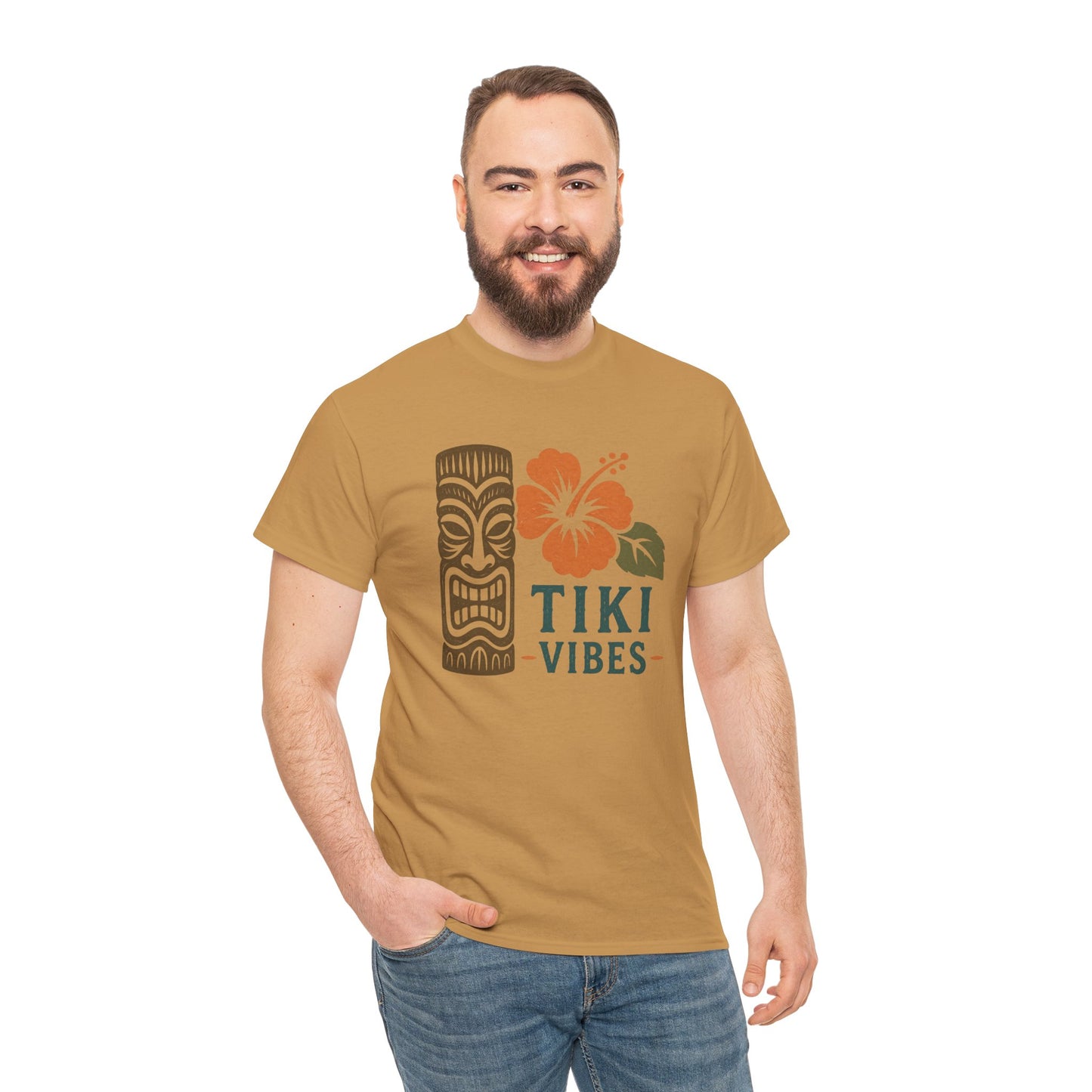 Tiki Vibes Floral Hibiscus Tee