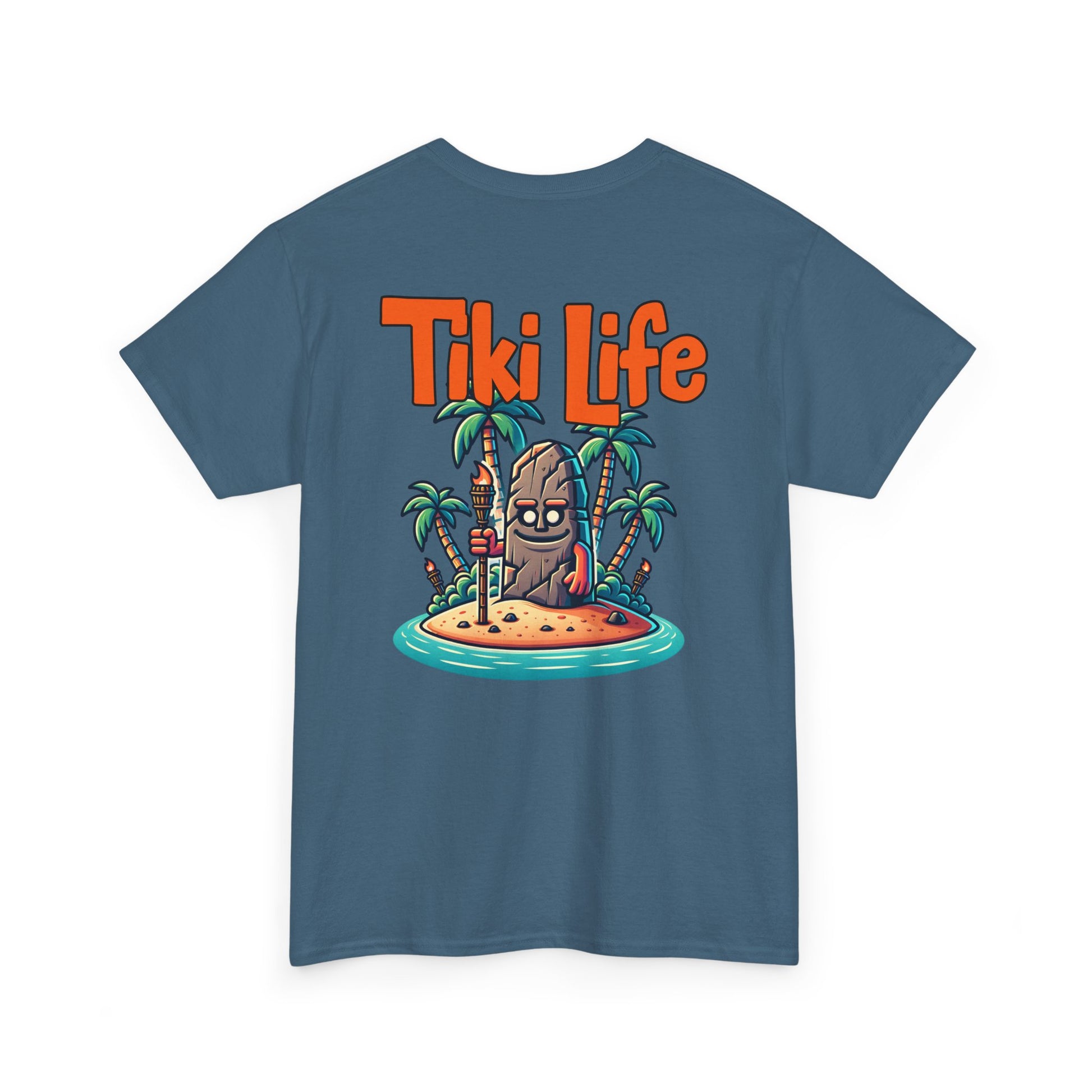 Tiki Life Island Tee - Unisex Heavy Cotton T-Shirt - Caribbean Rays