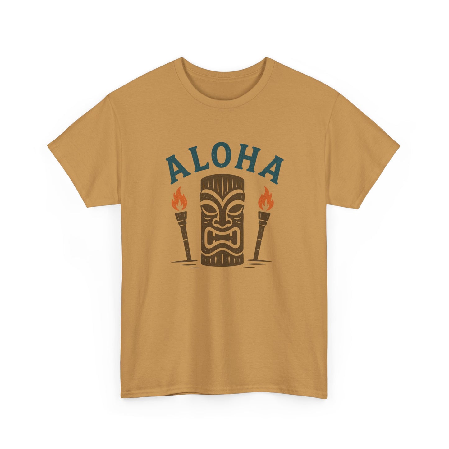 Aloha Tiki Tribal Tee with Torches- Tiki T-Shirt
