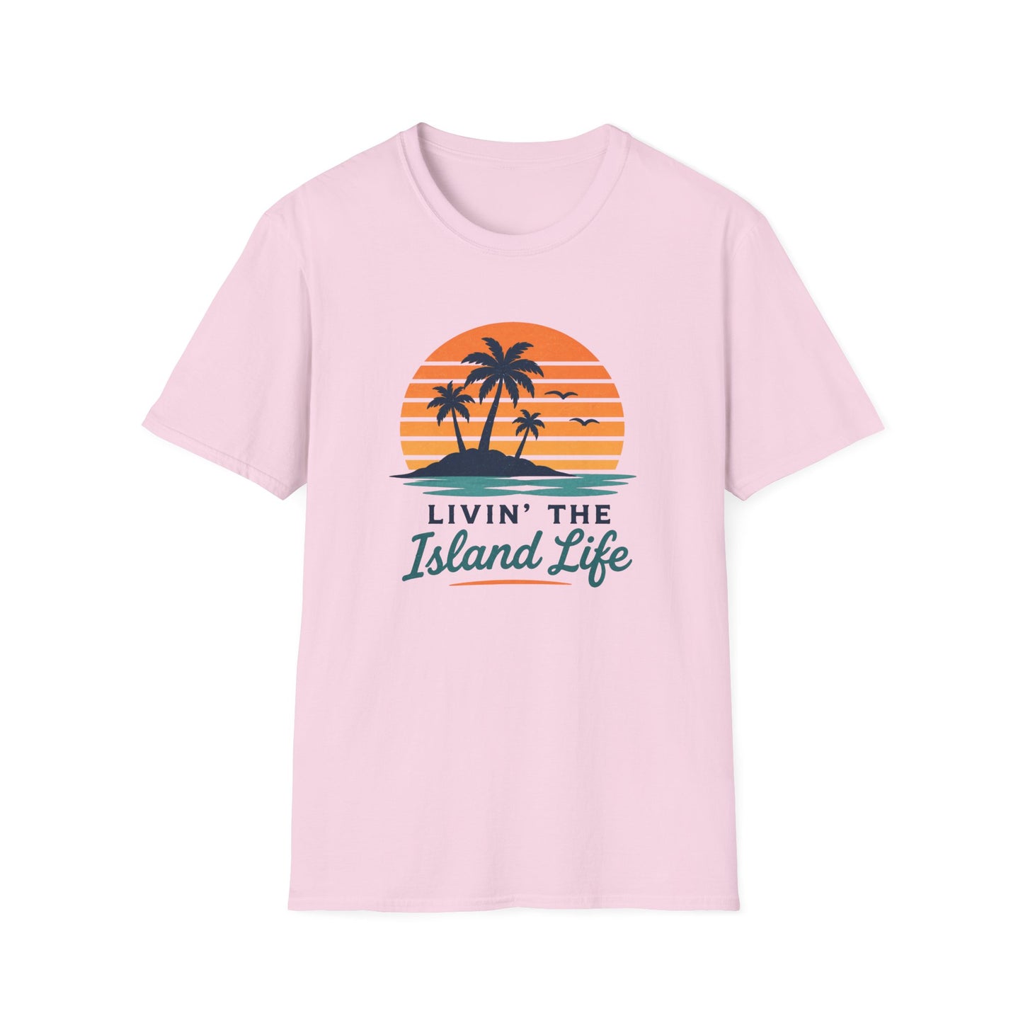 Island Life T-Shirt — "Livin' The Island Life" Retro Palm Sunset Tee