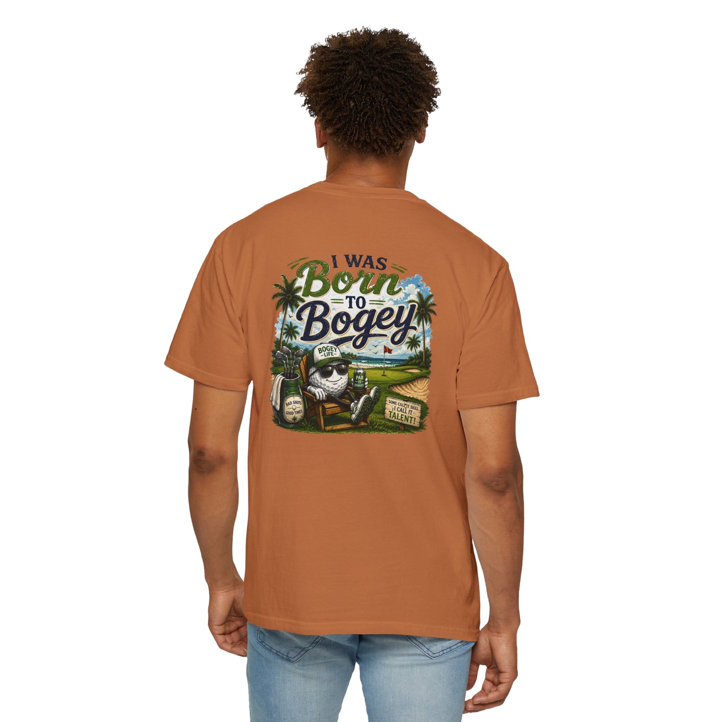 Born to Bogey T-Shirt — Retro Golf Skull Graphic Tee