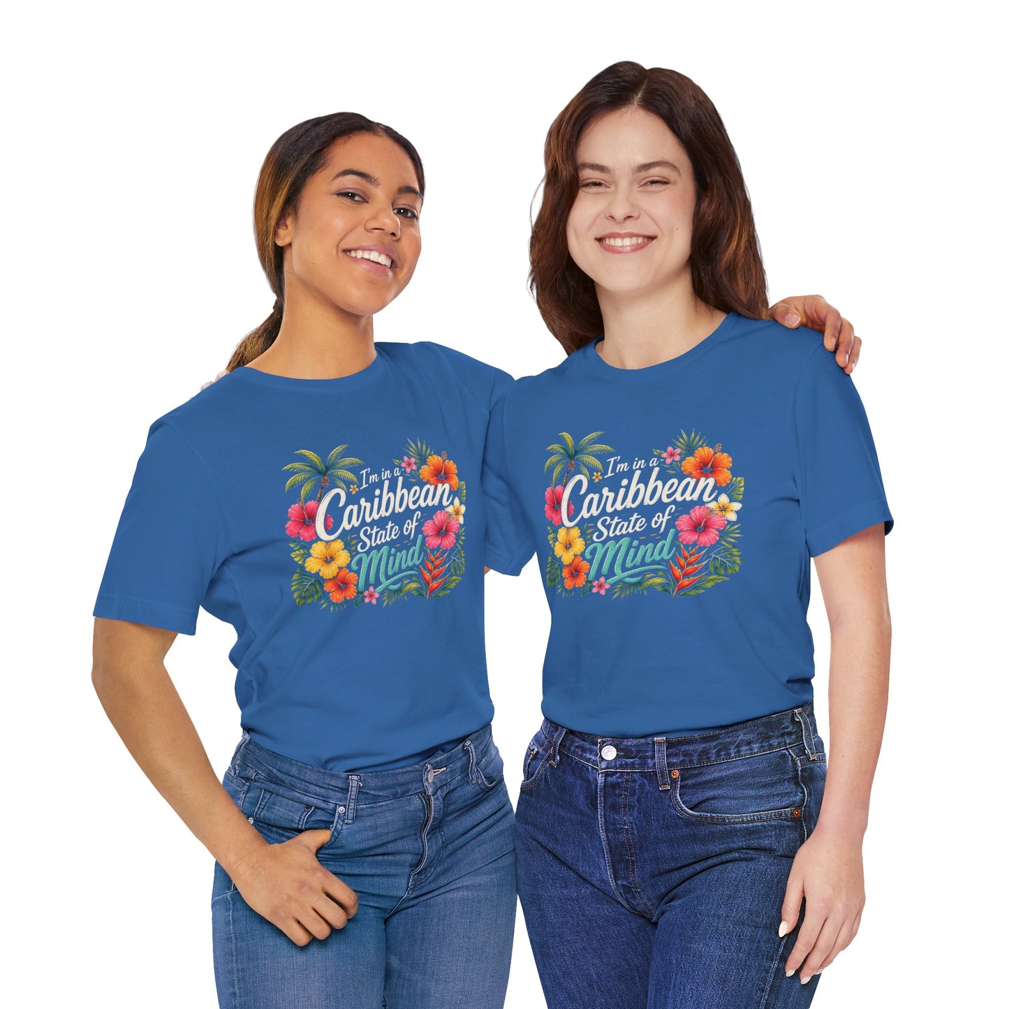 Caribbean State of Mind Tee — Tropical Floral Vacation T‑Shirt