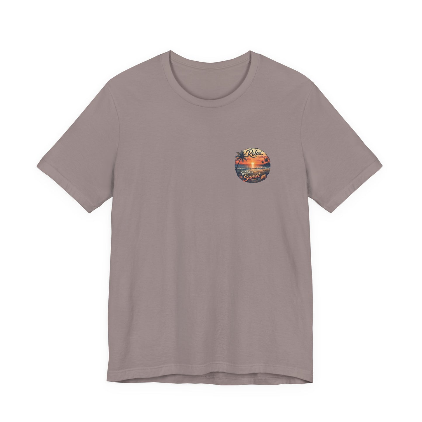 Sunset Beach Tee — "Relax Watch a Sunset" Graphic T-Shirt