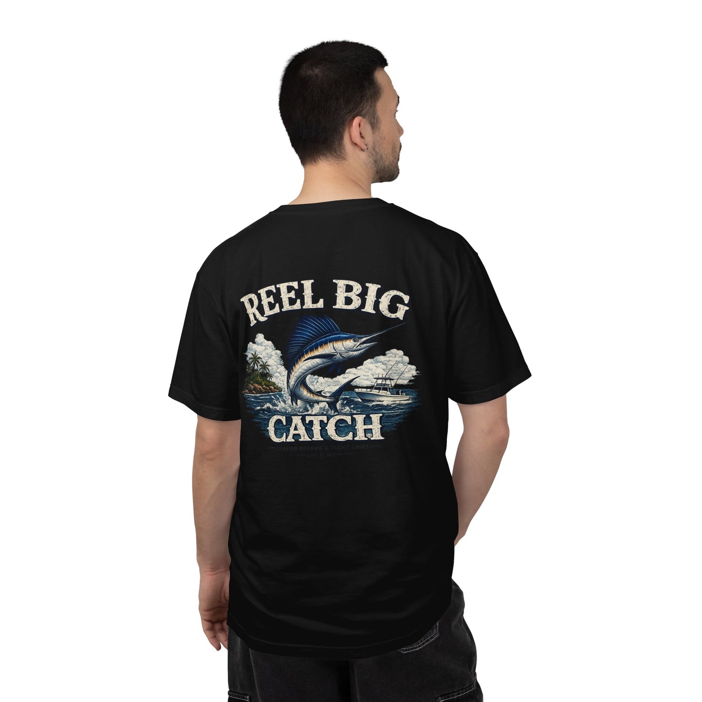Reel Big Catch Fishing T-Shirt — Sailfish Offshore Angler Tee