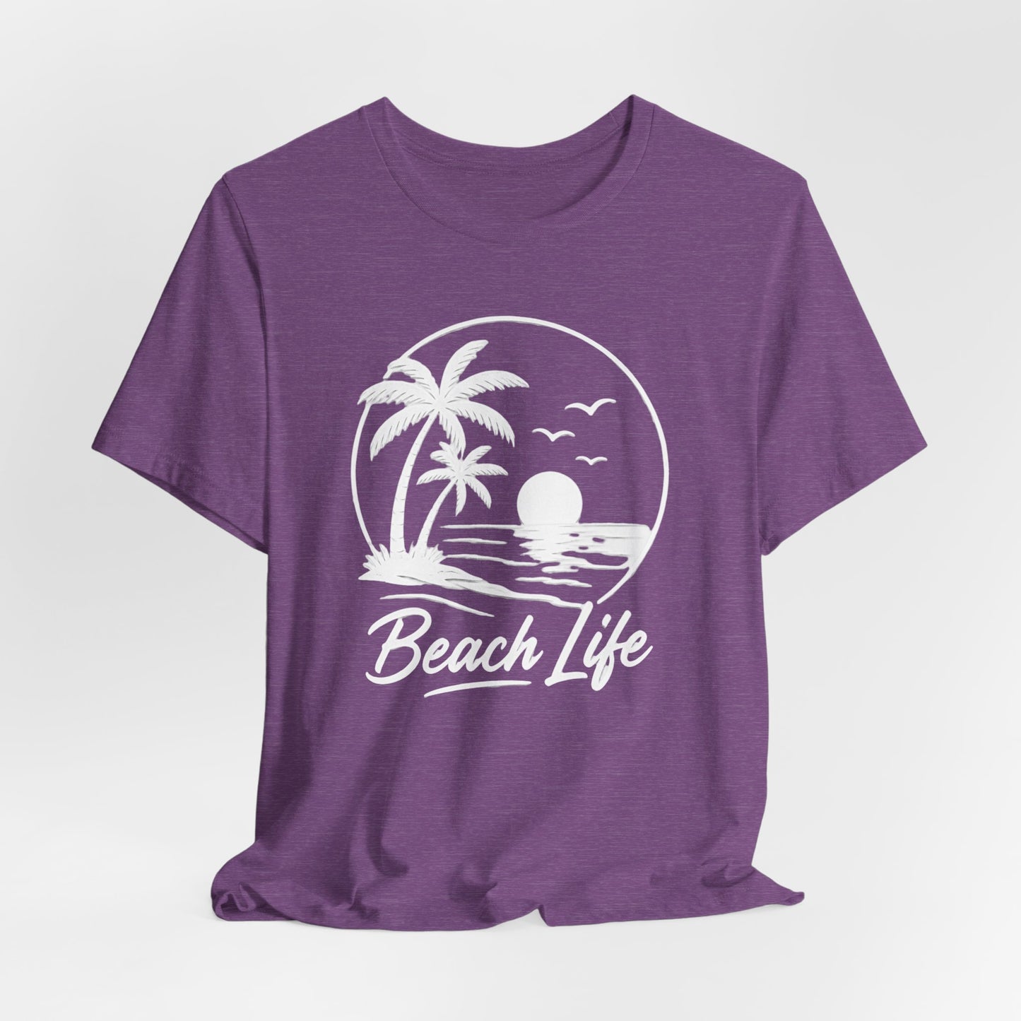 Beach Life T-Shirt – Palm Tree Sunset Graphic Tee