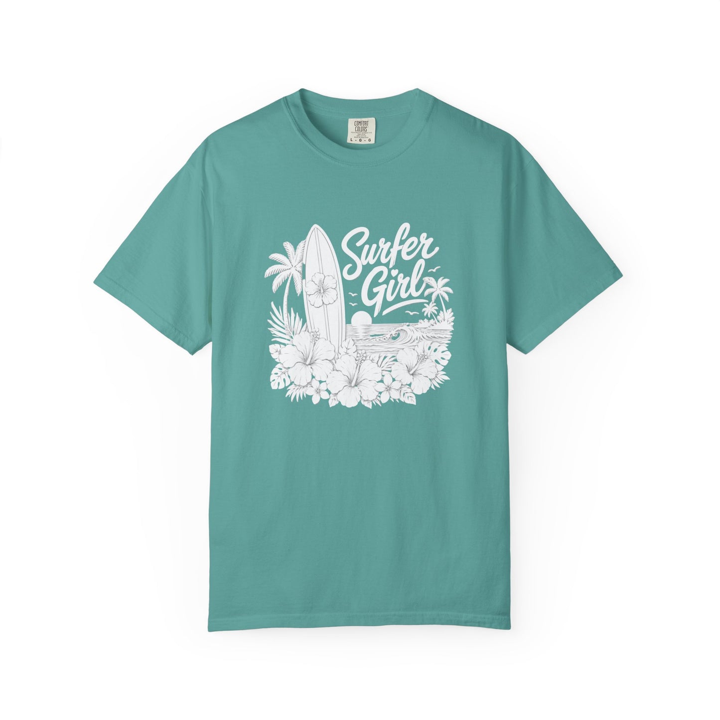 Surfer Girl Graphic Tee — Vintage Beach Surf T‑Shirt