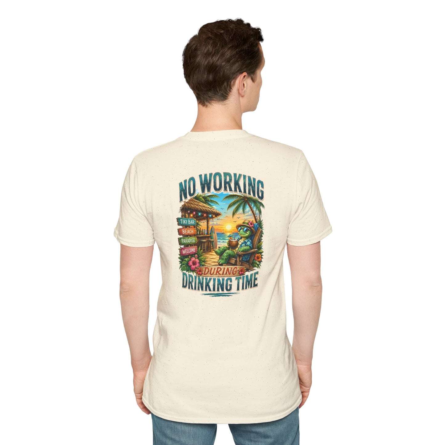 No Working During Drinking Time Unisex Softstyle T-Shirt