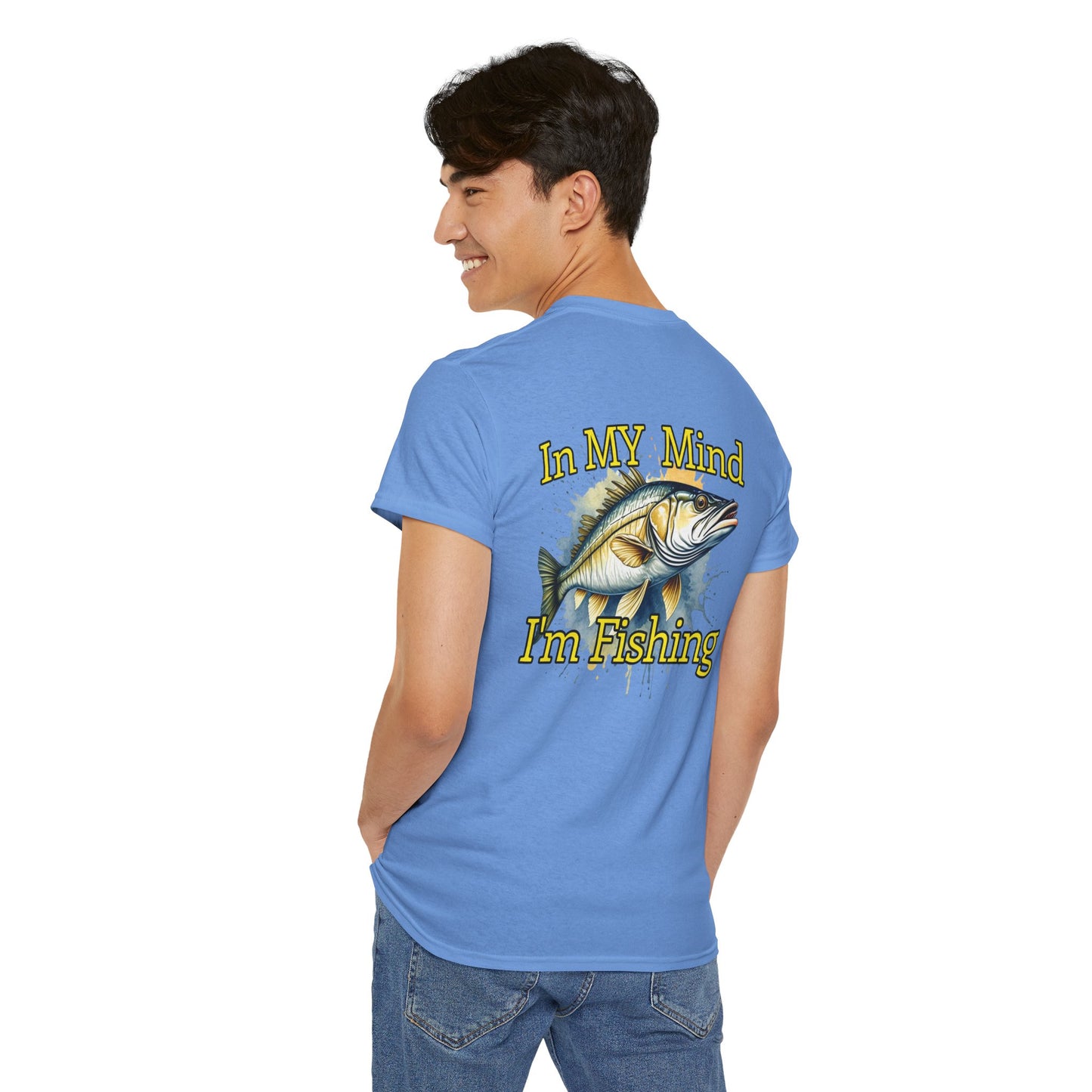 Fishing T-Shirt — “In My Mind I’m Fishing” Graphic Tee for Anglers