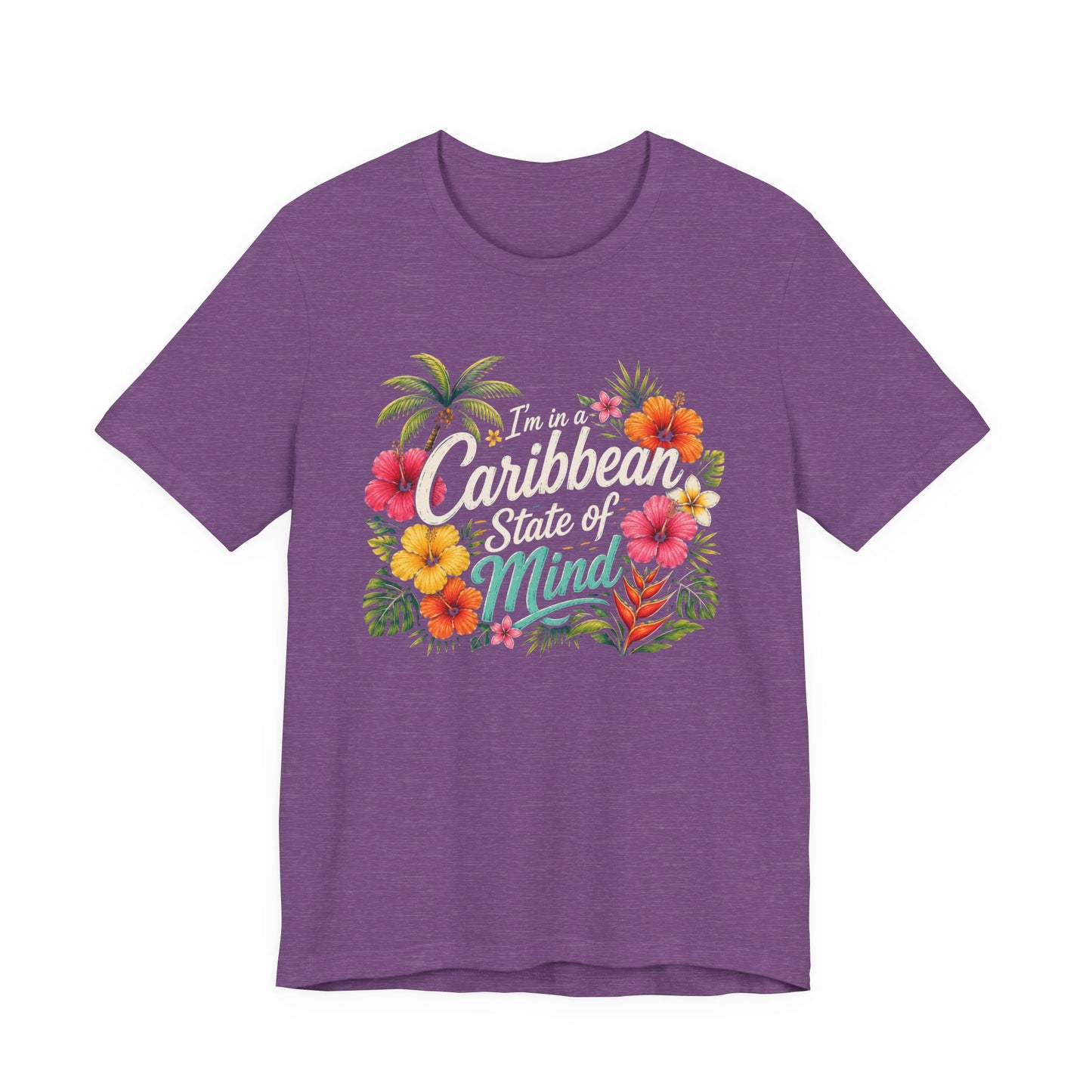 Caribbean State of Mind Tee — Tropical Floral Vacation T‑Shirt