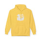 Surf Sketch Hoodie — Minimal Beach Palm Line Art Sweatshirt