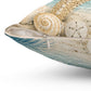 Blue Beach Spun Polyester Square Pillow