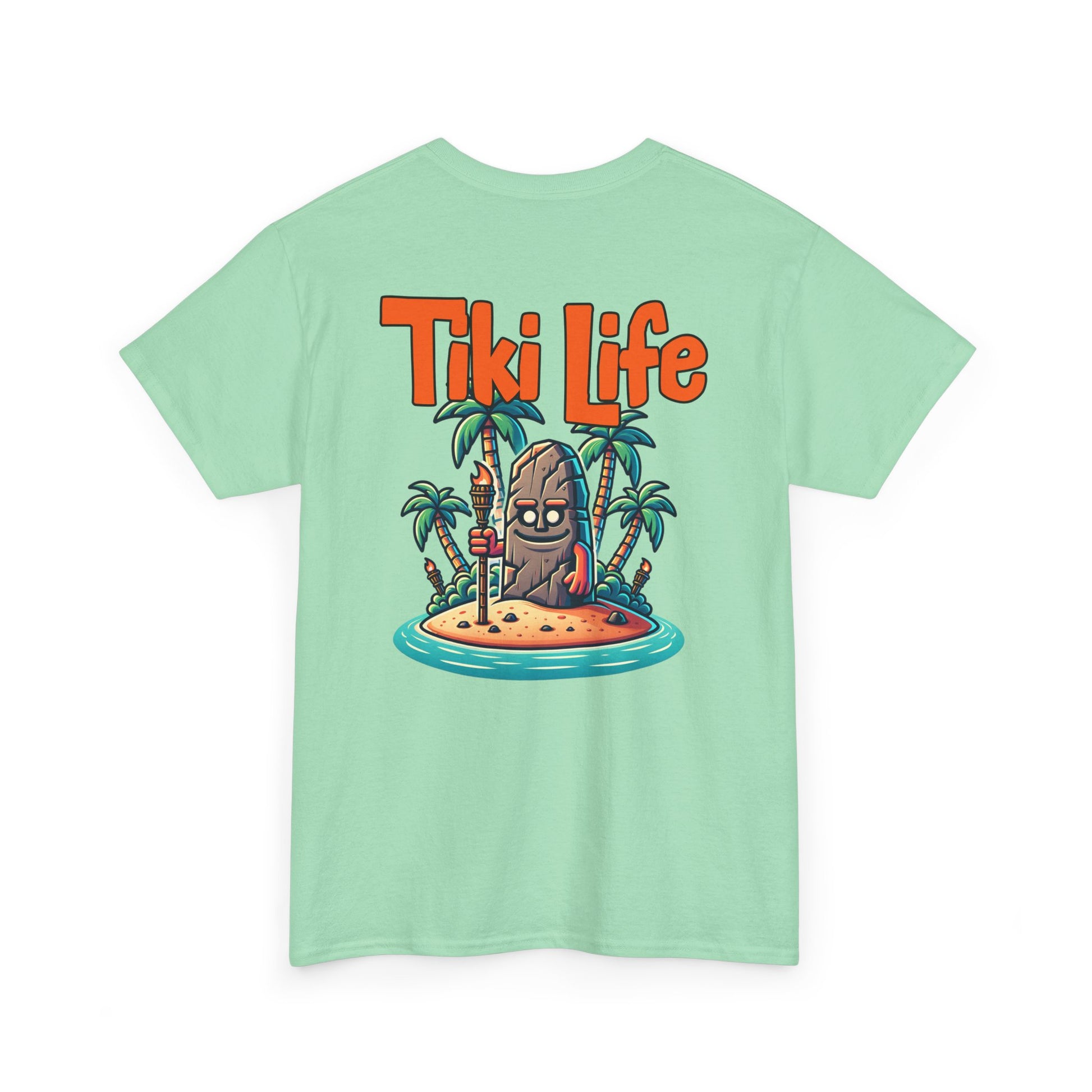 Tiki Life Island Tee - Unisex Heavy Cotton T-Shirt by Caribbean Rays