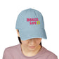 Embroidered 'Beach Life' Denim Hat with Yellow Flip-Flop Design