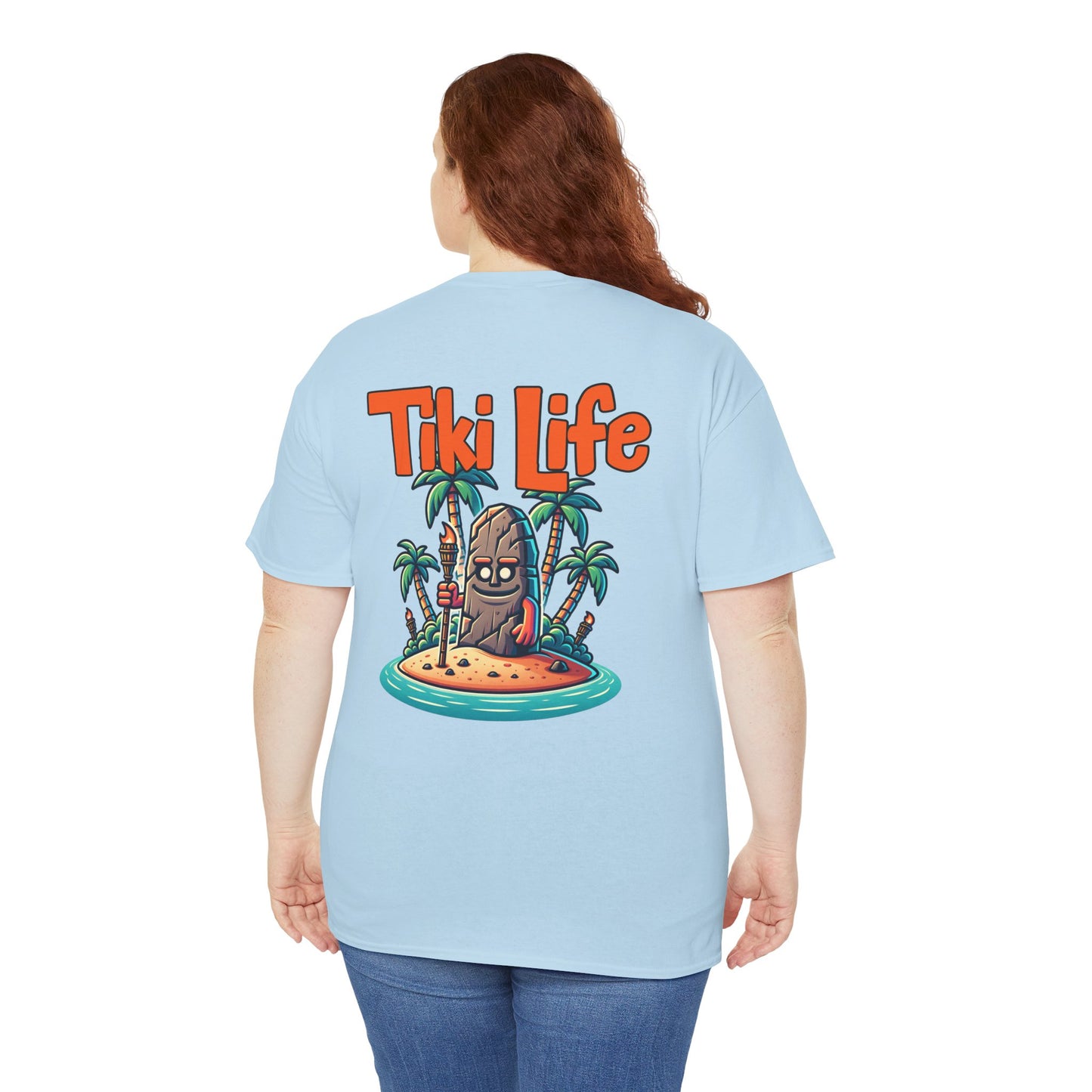 Tiki Life Island Tee - Unisex Heavy Cotton T-Shirt