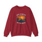 "Life Is Better On The Water" Crewneck Sweatshirt -Boat Sunset Graphic