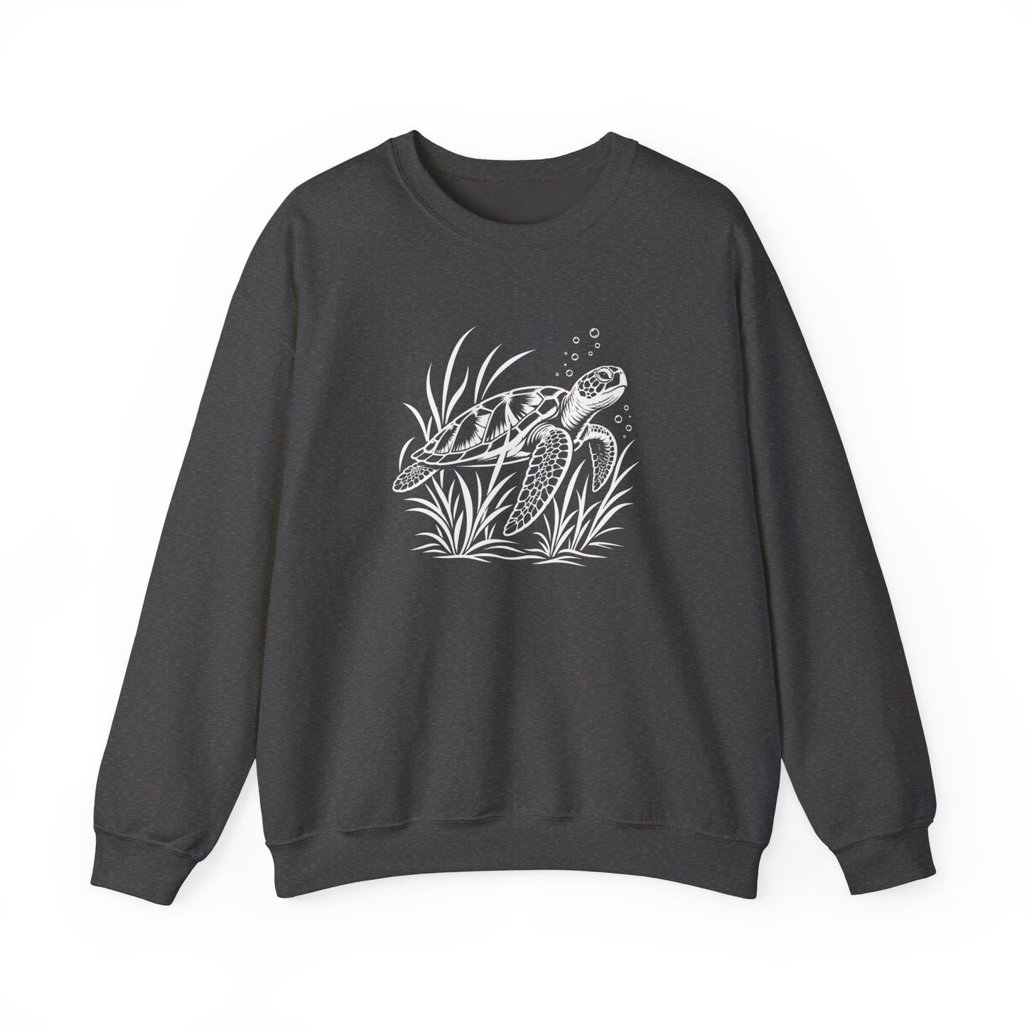 Sea Turtle Crewneck Sweatshirt — Hand-Drawn Marine Life Graphic