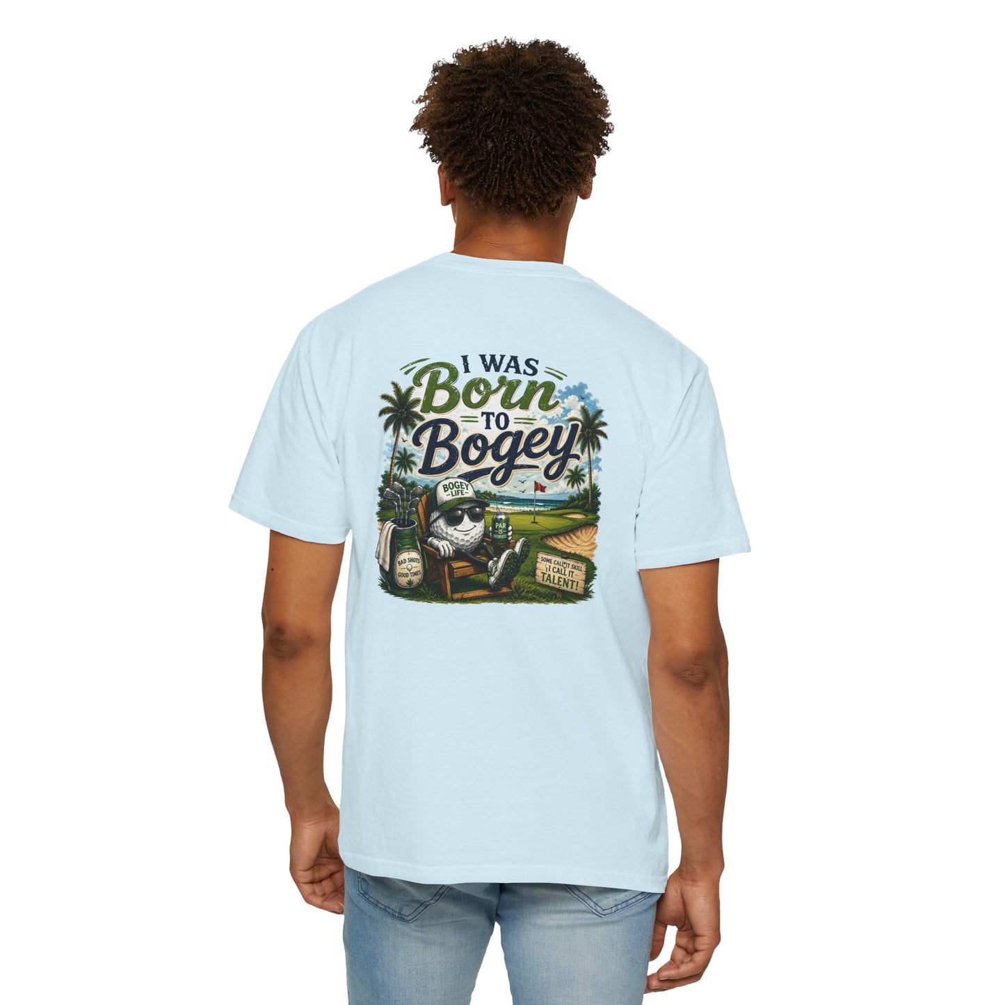 Born to Bogey T-Shirt — Retro Golf Skull Graphic Tee