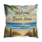Welcome to Our Beach House Outdoor Pillow — Coastal Decorative Accent for Patio, Porch & Beach Home