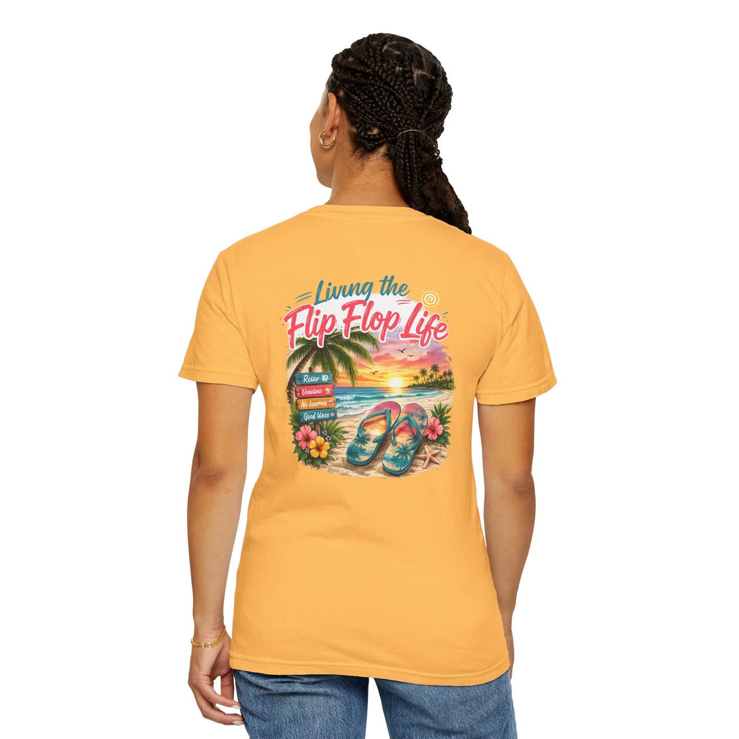 Resort Collection Living the Flip Flop Life Unisex Garment-Dyed T-shirt