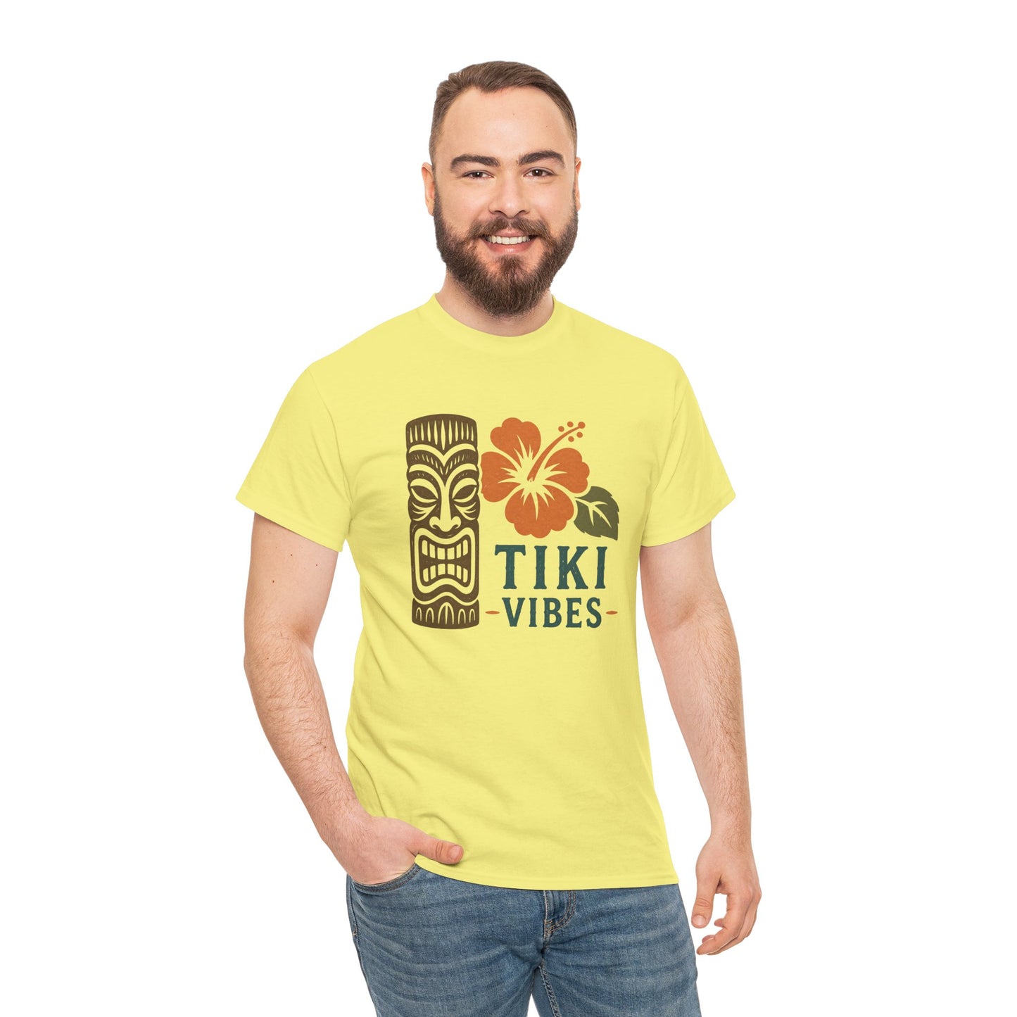Tiki Vibes Floral Hibiscus Tee