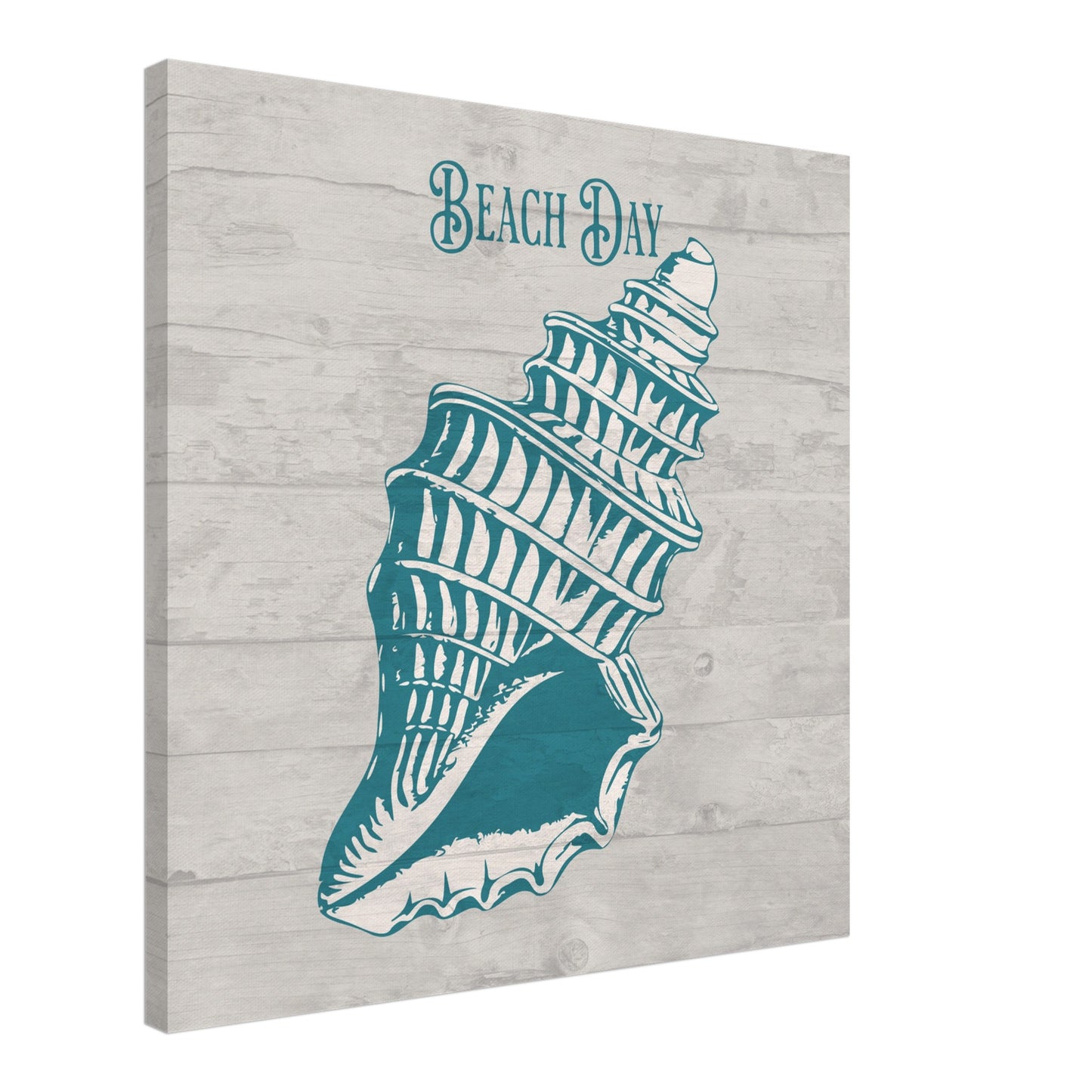 Beach Day Sea Shell Canvas Wall Print