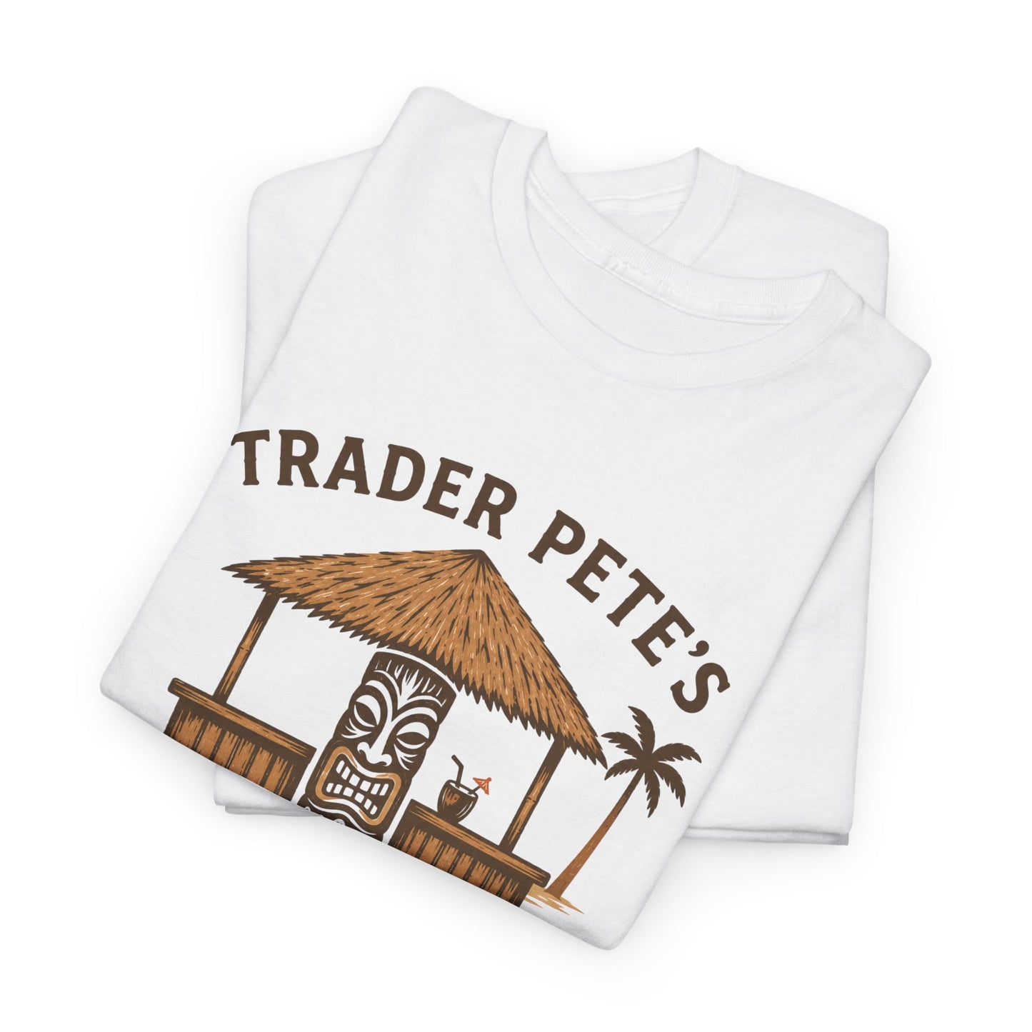 Trader Pete's Tiki Bar Tee — Retro Tropical Vacation Shirt