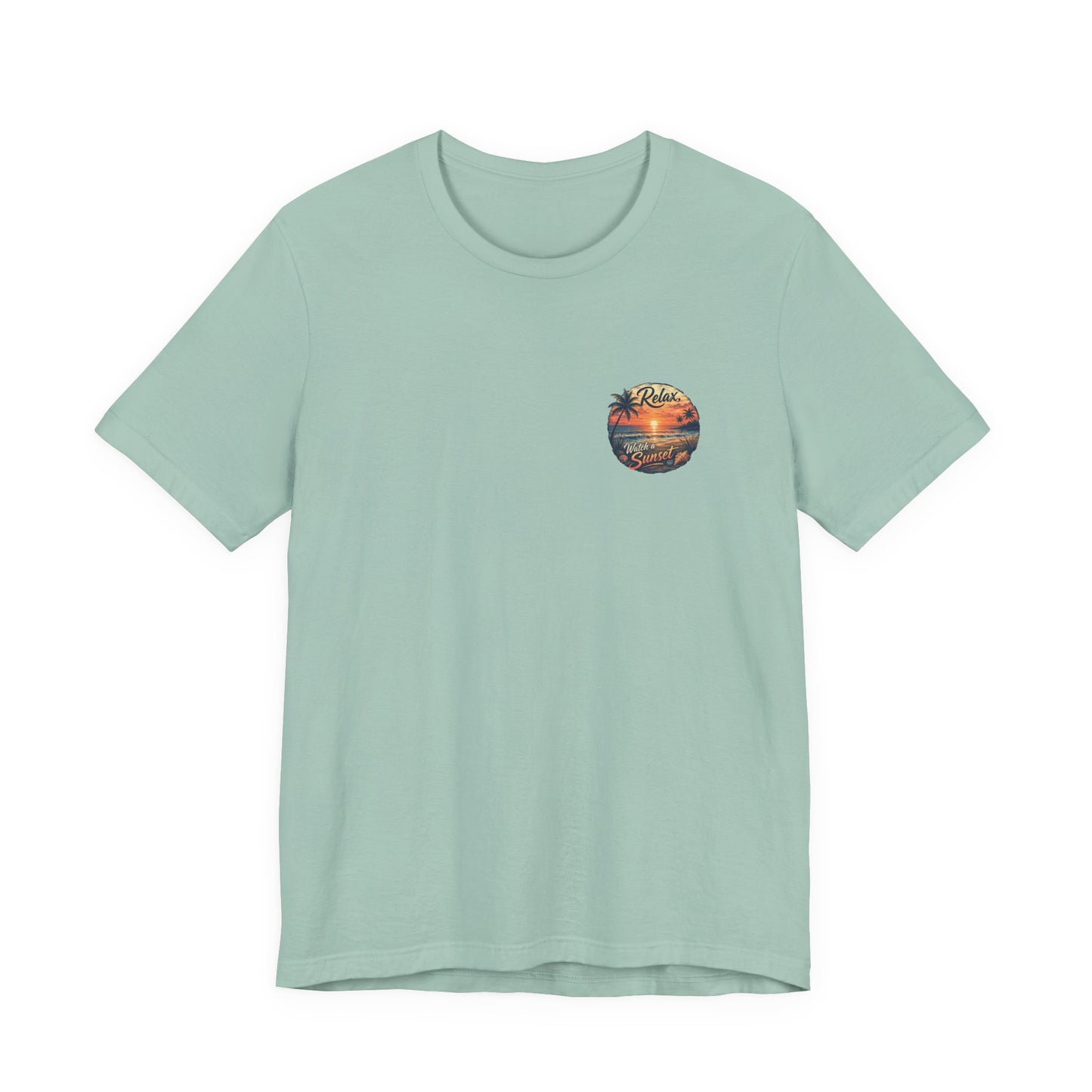 Sunset Beach Tee — "Relax Watch a Sunset" Graphic T-Shirt