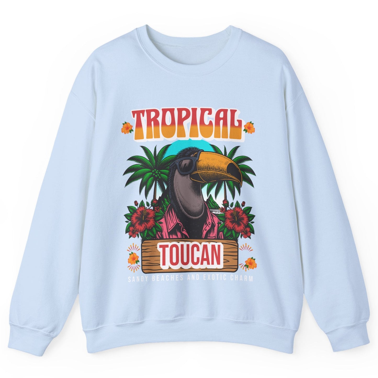 Tropical Toucan Crewneck Sweatshirt – Unisex Heavy Blend