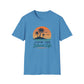 Island Life T-Shirt — "Livin' The Island Life" Retro Palm Sunset Tee