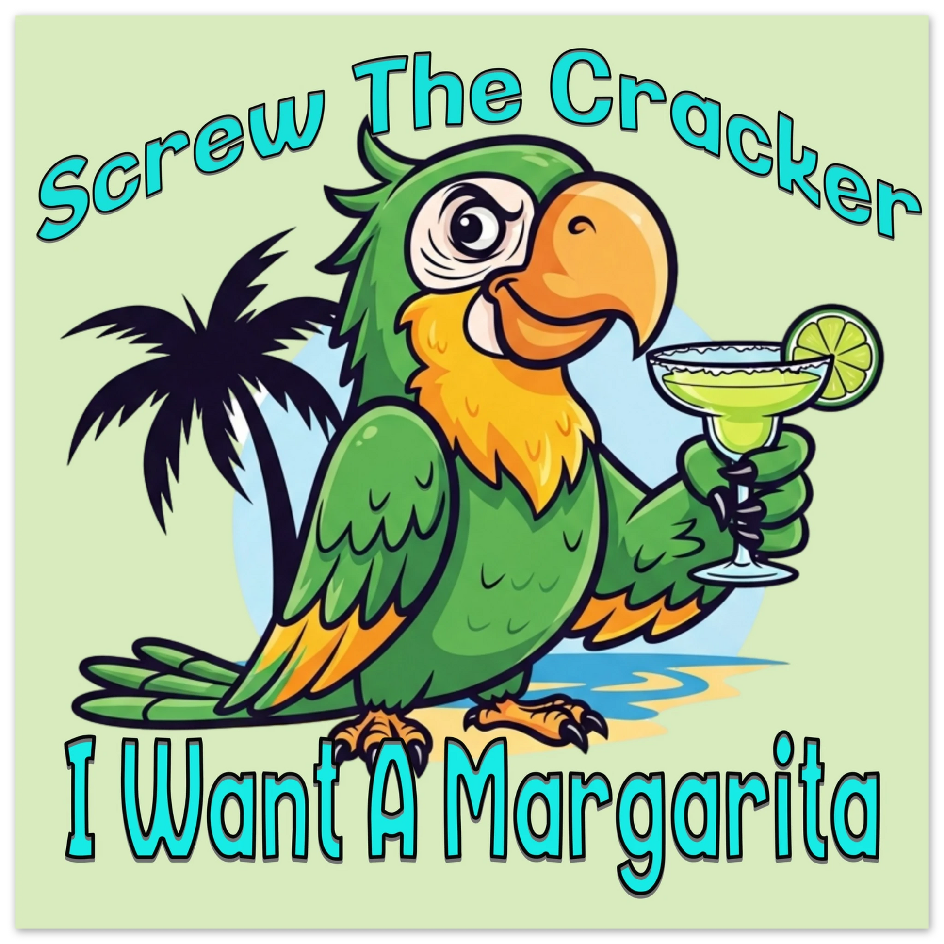 Screw the Cracker Aluminum Wall Print at Caribbean Rays