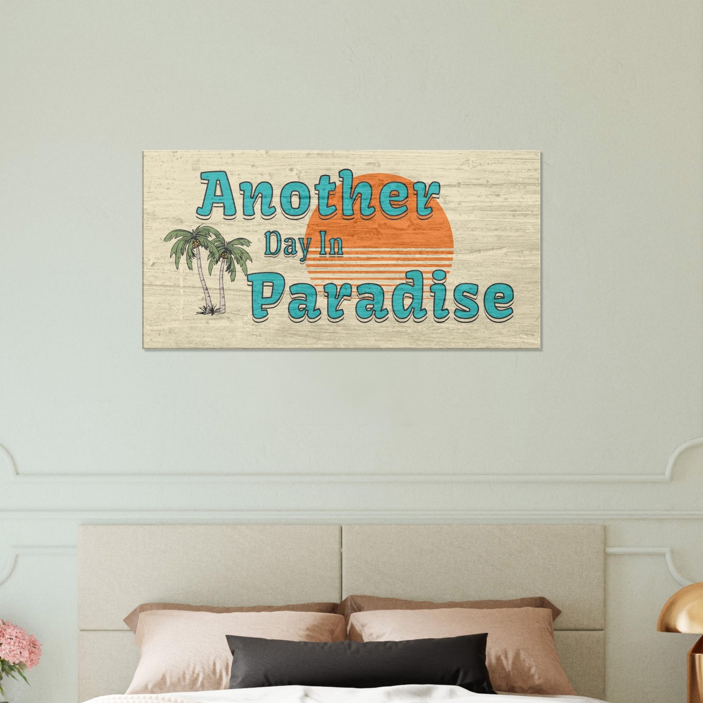 Another Day in Paradise Large Canvas Wall Print on Caribbean Rays