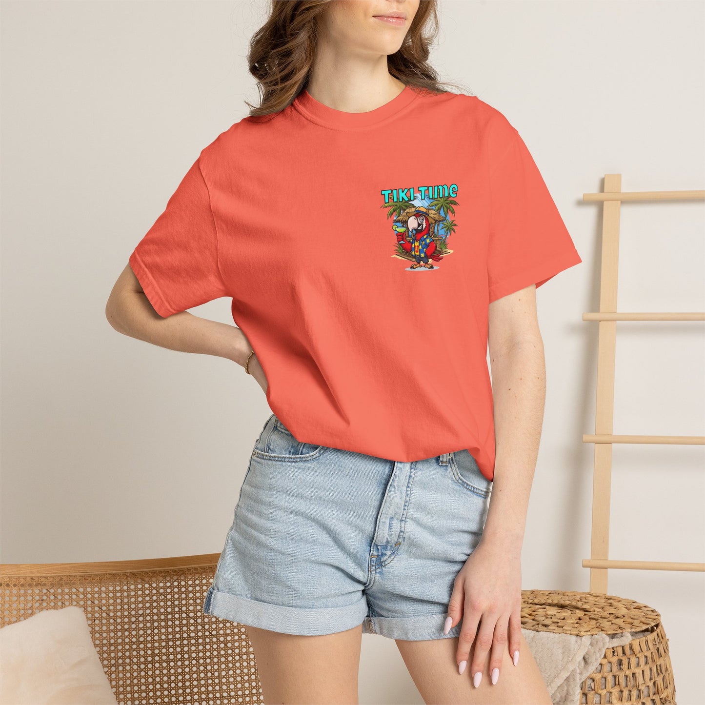 Tiki Time Party Parrot T-Shirt