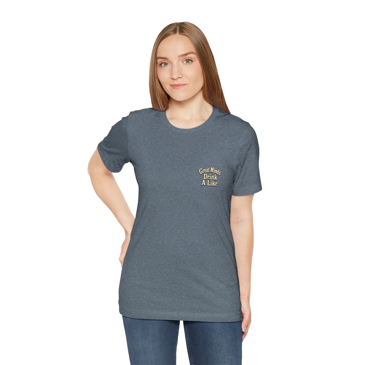 "Great Minds Drink A Like" Tropical Beach Liquor Graphic Tee
