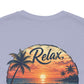 Sunset Beach Tee — "Relax Watch a Sunset" Graphic T-Shirt