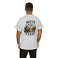 T-Shirt — "Never Too Old to Fish" Fishing Tee (Sunset Lake Design)