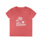 Bahamas Palm Beach V-Neck Tee — Ladies' Tropical Vacation T-Shirt