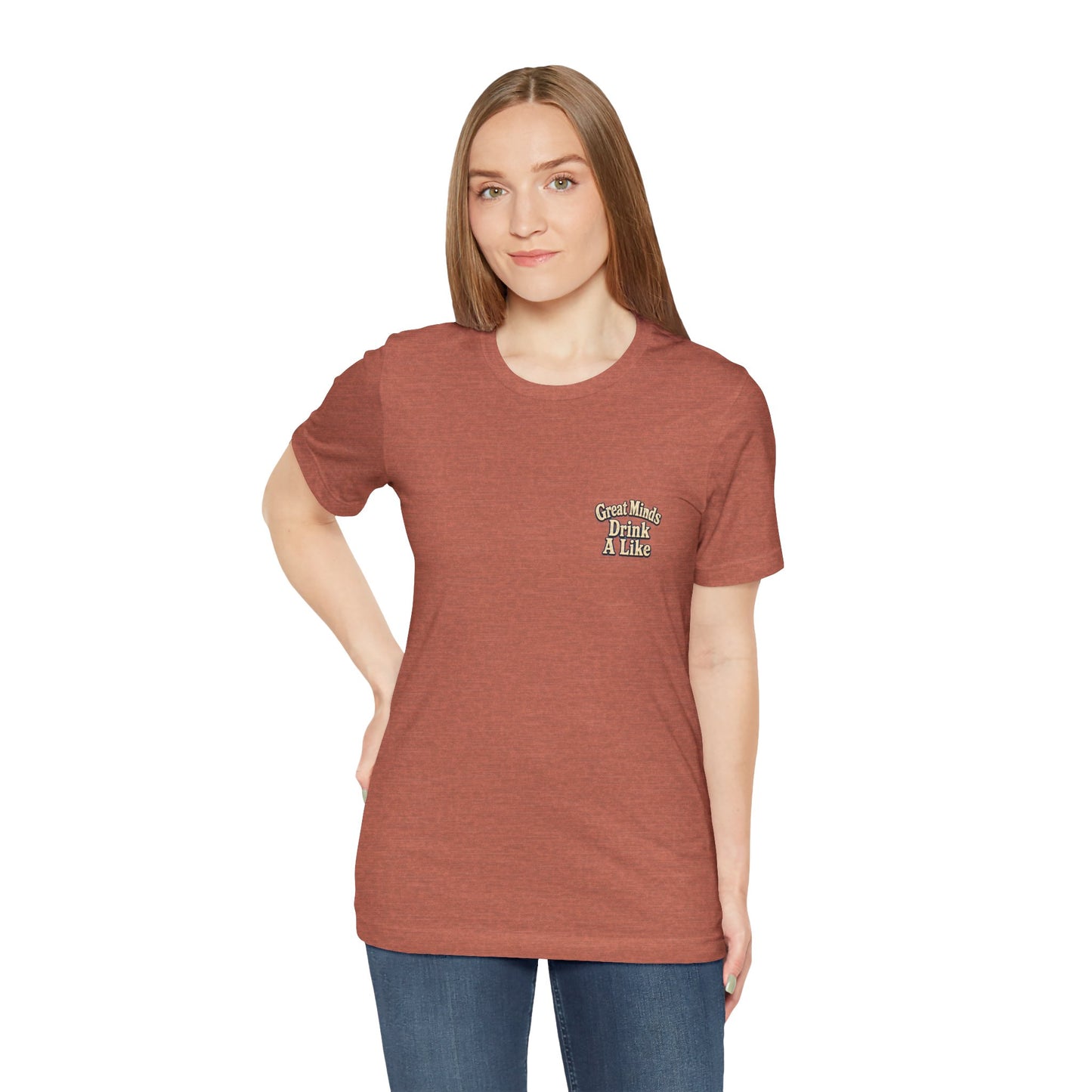 "Great Minds Drink A Like" Tropical Beach Liquor Graphic Tee
