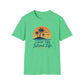 Island Life T-Shirt — "Livin' The Island Life" Retro Palm Sunset Tee
