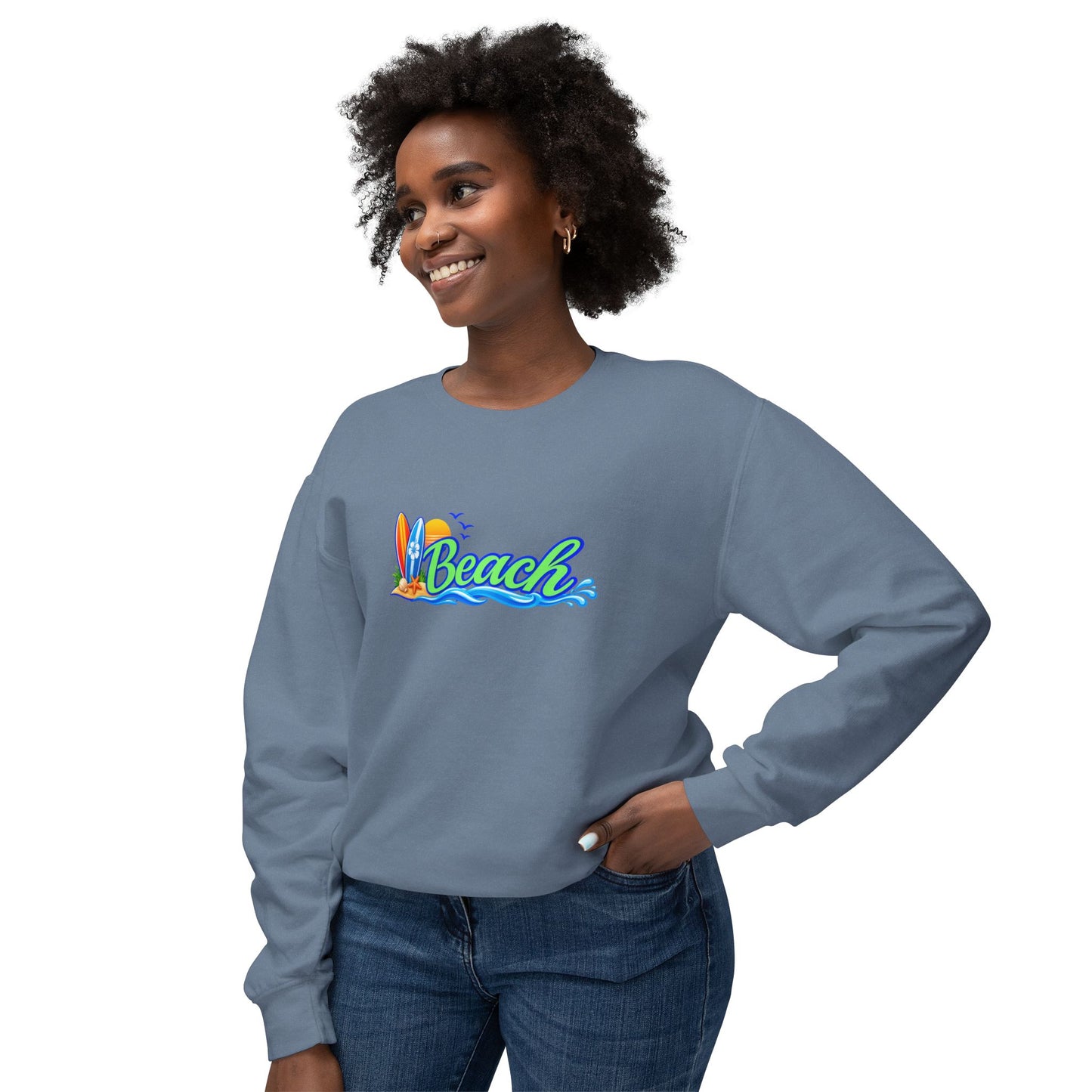 Beach Surf Vibes Crewneck Sweatshirt- Comfort Colors®